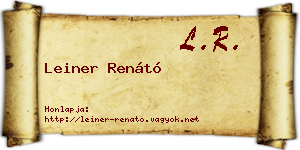 Leiner Renátó névjegykártya
