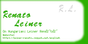 renato leiner business card